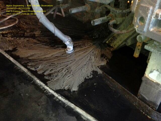 為解決傳送帶上的回運物料問題，技術人員安裝了 CleanScrape? 清掃器。(圖1)